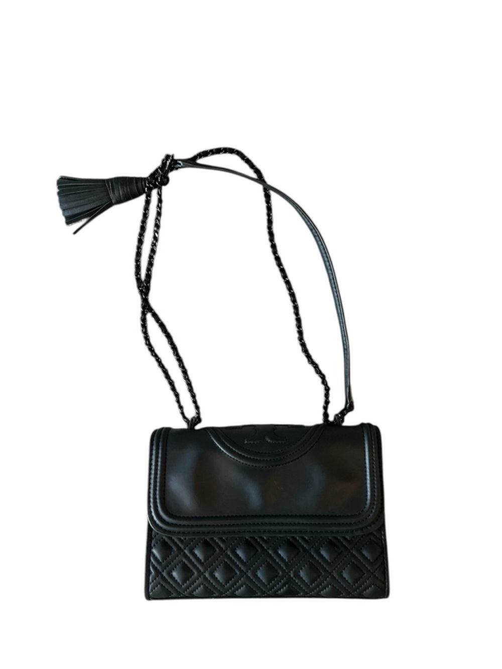 TORY BURCH Fleming Small Convertible Shoulder Bag in matte black